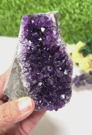 Standing Amethyst Clusters from Uruguay AAA Extra (Very dark Purple)