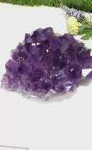 Amethyst Clusters with large points in AAA Extra Quality from Brazil