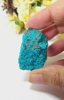 Chrysocolla on Quartz Mineral Specimen (Tentadora Mine, Peru)