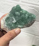 Green Fluorite Clusters on Chalcedony(Focus & Decision Making)