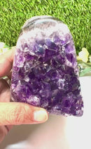 Standing Amethyst Clusters from Uruguay AAA Extra (Very dark Purple)