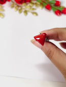 Red Moonga Triangle Gem stone (Strength & Leadership)