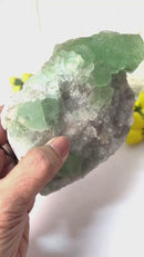 Green Fluorite Clusters on Chalcedony(Focus & Decision Making)