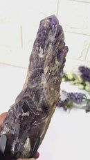 Amethyst Elestial Quartz on a Stand (Meditation and High Vibration)