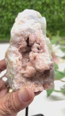 Pink Amethyst Clusters on Stand