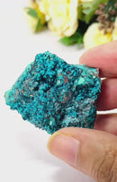 Chrysocolla on Quartz Mineral Specimen (Tentadora Mine, Peru)