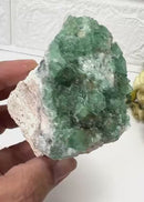 Green Fluorite Clusters on Chalcedony(Focus & Decision Making)
