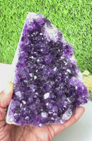 Standing Amethyst Clusters from Uruguay AAA Extra (Very dark Purple)