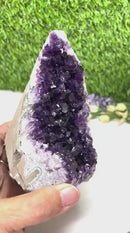 Standing Amethyst Clusters from Uruguay AAA Extra (Very dark Purple)