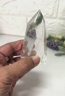 Green Phantom Quartz Free Form with Chlorite