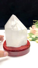 Large Lemurian Clear Quartz on Stand (Master Healers)