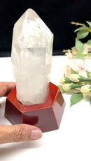 Large Lemurian Clear Quartz on Stand (Master Healers)
