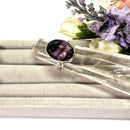 Fluorite Adjustable Rings in Silver