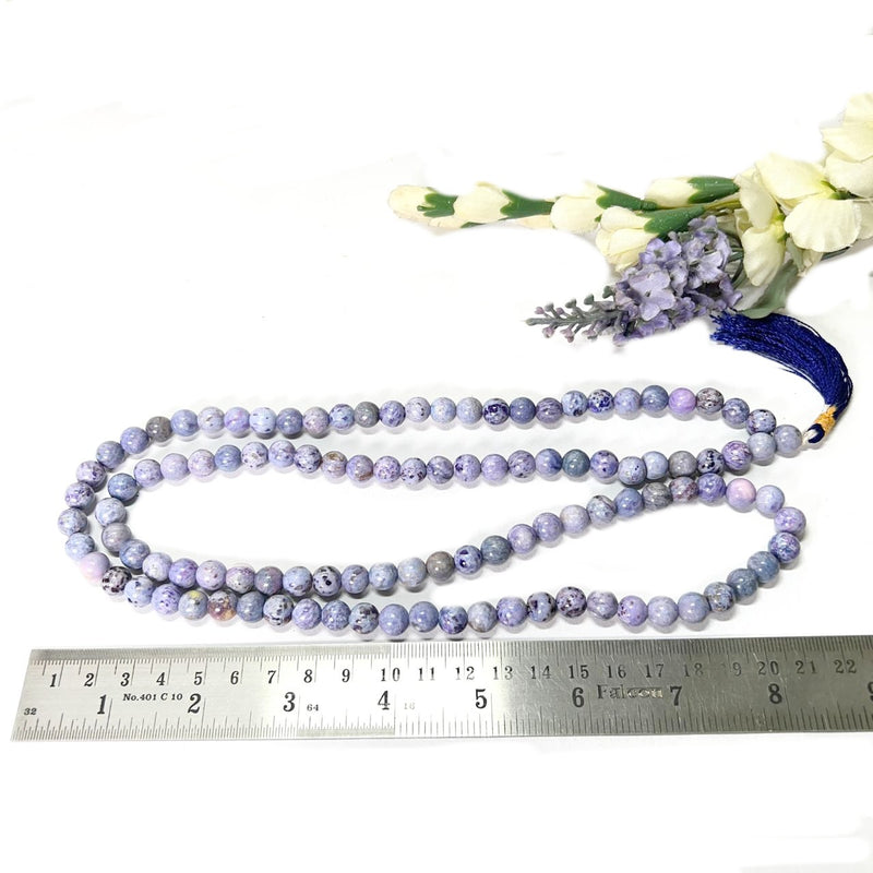 Violet Imperial Jasper Jaap Mala/Necklace