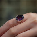 Fluorite Adjustable Rings in Silver