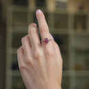 Fluorite Adjustable Rings in Silver