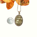 Pyrite Druzy Premium Pendants in Silver (Name & Fame)