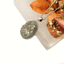 Pyrite Druzy Premium Pendants in Silver (Name & Fame)