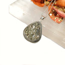 Pyrite Druzy Premium Pendants in Silver (Name & Fame)