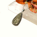 Pyrite Druzy Premium Pendants in Silver (Name & Fame)