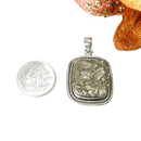 Pyrite Druzy Premium Pendants in Silver (Name & Fame)