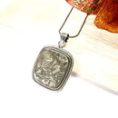 Pyrite Druzy Premium Pendants in Silver (Name & Fame)