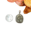 Pyrite Druzy Premium Pendants in Silver (Name & Fame)