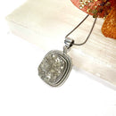 Pyrite Druzy Premium Pendants in Silver (Name & Fame)