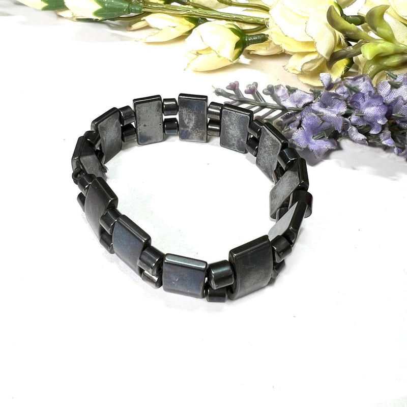 Hematite Bead Bracelet (Strength and Stability)