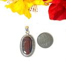 Red Tiger Eye Premium Pendant in Silver