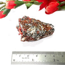 Red Vanadinite on Barite Matrix from Morocco