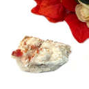 Red Vanadinite on Barite Matrix from Morocco