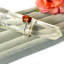 Red Jasper Adjustable Ring in Silver (1 pc)