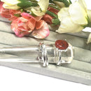 Red Jasper Adjustable Ring in Silver (1 pc)