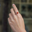 Red Jasper Adjustable Ring in Silver (1 pc)
