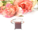 Red Jasper Adjustable Ring in Silver (1 pc)