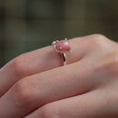 Rhodochrosite Adjustable Rings in Silver