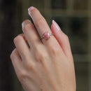 Rhodochrosite Adjustable Rings in Silver