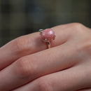 Rhodochrosite Adjustable Rings in Silver
