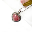 Rhodochrosite Premium Pendants in Silver (Unconditional Love)