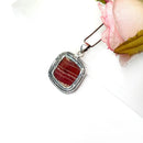 Rhodochrosite Premium Pendants in Silver (Unconditional Love)