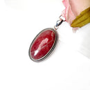 Rhodochrosite Premium Pendants in Silver (Unconditional Love)