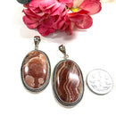 Rhodochrosite Premium Pendants in Silver (Unconditional Love)