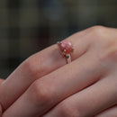 Rhodochrosite Adjustable Rings in Silver