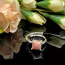 Rhodochrosite Adjustable Rings in Silver