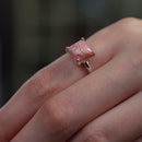 Rhodochrosite Adjustable Rings in Silver