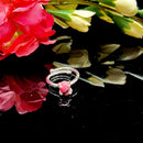 Rhodonite Adjustable Rings in Silver