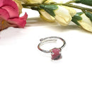 Rhodonite Adjustable Rings in Silver