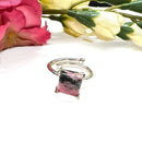Rhodonite Adjustable Rings in Silver