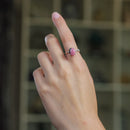 Rhodonite Adjustable Rings in Silver